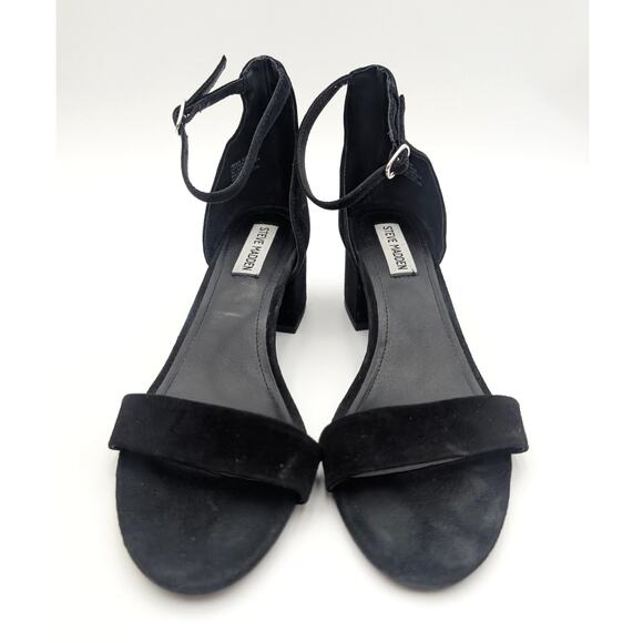 Steve Madden Irenee Heel Sandals Women's Ankle Strap Black Size US9.5M EU40 - Picture 2 of 10